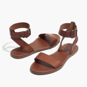 Madewell The Boardwalk Ankle-Strap Sandal, Size 8
